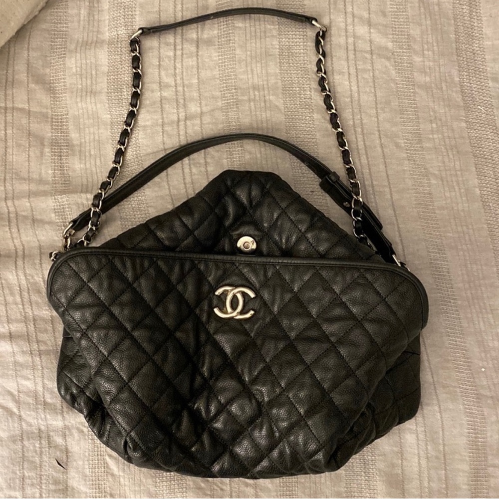 Chanel Caviar Leather French Riviera Hobo